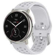 Per Amazfit Active 2 Holes Style 22mm Cinturino sportivo in silicone (grigio)