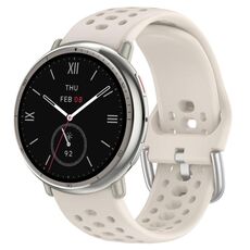 Per Amazfit Active 2 Holes Style 22mm Cinturino sportivo in silicone (Starlight)