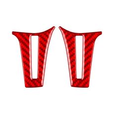 Per Mercedes-Benz Classe G W463 2 pezzi/set adesivi per volante (rosso)
