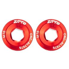 2 pezzi ZTTO Coprimanovella in lega di alluminio per bicicletta Viti per manovella per mountain bike, Stile: M18 Rosso