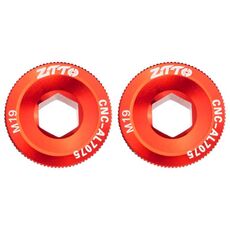 2 pezzi ZTTO Coprimanovella in lega di alluminio per bicicletta Viti per manovella per mountain bike, Stile: M19 Rosso