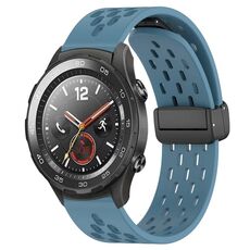 Per Huawei Watch 2 cinturino in silicone con chiusura magnetica pieghevole da 20 mm (blu)