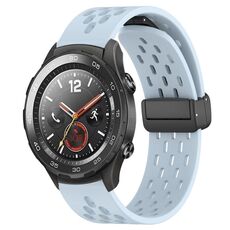 Per Huawei Watch 2 Cinturino in silicone con chiusura magnetica pieghevole da 20 mm (azzurro)