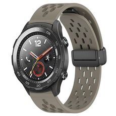 Per Huawei Watch 2 cinturino in silicone con chiusura magnetica pieghevole da 20 mm (cenere spaziale)