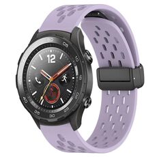 Per Huawei Watch 2 cinturino in silicone con chiusura magnetica pieghevole da 20 mm (viola)