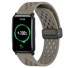 Per Honor Watch ES 20mm cinturino in silicone con chiusura magnetica pieghevole (cenere spaziale)