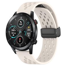 Per Honor MagicWatch2 42mm 20mm cinturino pieghevole in silicone con chiusura magnetica (colore Starlight)