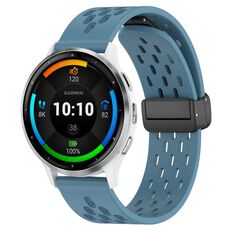 Per cinturino in silicone con chiusura magnetica pieghevole Garmin Venu 3 da 22 mm (blu)