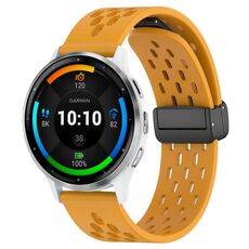 Per cinturino in silicone con chiusura magnetica pieghevole Garmin Venu 3 da 22 mm (giallo)