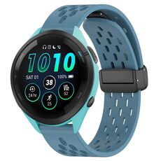 Per cinturino in silicone con chiusura magnetica pieghevole Garmin Forerunner 265 da 22 mm (blu)