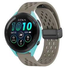 Per cinturino in silicone con chiusura magnetica pieghevole Garmin Forerunner 265 da 22 mm (cenere spaziale)