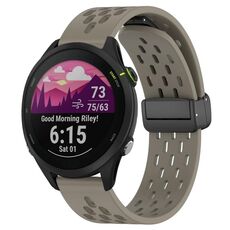 Per cinturino in silicone con chiusura magnetica pieghevole Garmin Forerunner 255 Music da 22 mm (cenere spaziale)
