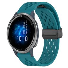Per cinturino in silicone con chiusura magnetica pieghevole Garmin Venu 2 da 22 mm (verde nascosto)
