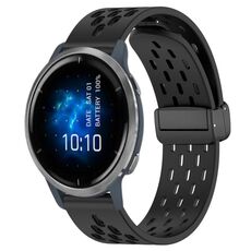 Per cinturino in silicone con chiusura magnetica pieghevole Garmin Venu 2 da 22 mm (nero)