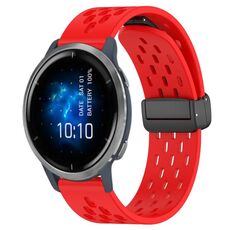 Per cinturino in silicone con chiusura magnetica pieghevole Garmin Venu 2 da 22 mm (rosso)