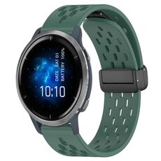 Per cinturino in silicone con chiusura magnetica pieghevole Garmin Venu 2 da 22 mm (verde scuro)