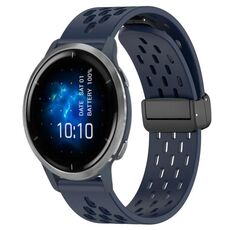 Per cinturino in silicone con chiusura magnetica pieghevole Garmin Venu 2 da 22 mm (blu notte)