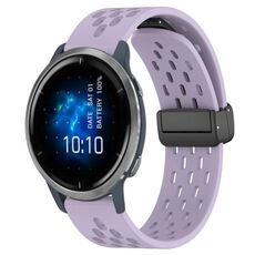 Per cinturino in silicone con chiusura magnetica pieghevole Garmin Venu 2 da 22 mm (viola)