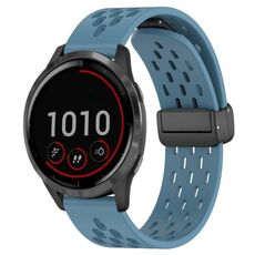 Per cinturino in silicone con chiusura magnetica pieghevole Garmin Vivoactive 4 da 22 mm (blu)