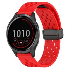 Per cinturino in silicone con chiusura magnetica pieghevole Garmin Vivoactive 4 da 22 mm (rosso)