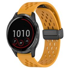 Per cinturino in silicone con chiusura magnetica pieghevole Garmin Vivoactive 4 da 22 mm (giallo)