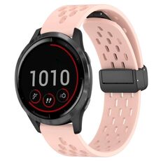 Per cinturino in silicone con chiusura magnetica pieghevole Garmin Vivoactive 4 da 22 mm (rosa)