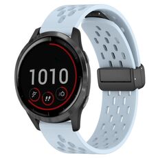 Per cinturino in silicone con chiusura magnetica pieghevole Garmin Vivoactive 4 da 22 mm (azzurro)