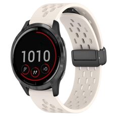 Per cinturino in silicone con chiusura magnetica pieghevole Garmin Vivoactive 4 da 22 mm (colore Starlight)