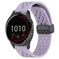 Per cinturino in silicone con chiusura magnetica pieghevole Garmin Vivoactive 4 da 22 mm (viola)