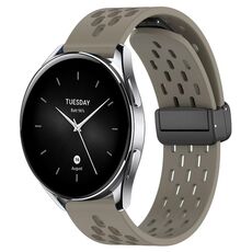 Per Xiaomi Watch S2 46mm 22mm cinturino in silicone con chiusura magnetica pieghevole (cenere spaziale)