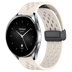 Per Xiaomi Watch S2 46mm 22mm cinturino in silicone con chiusura magnetica pieghevole (colore Starlight)
