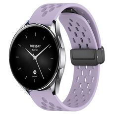 Per Xiaomi Watch S2 46mm 22mm cinturino in silicone con chiusura magnetica pieghevole (viola)