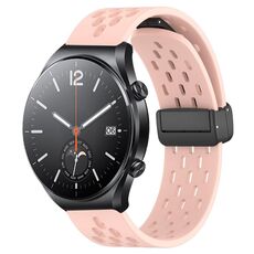 Per Xiaomi MI Watch S1 cinturino in silicone con chiusura magnetica pieghevole da 22 mm (rosa)