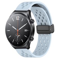 Per Xiaomi MI Watch S1 cinturino in silicone con chiusura magnetica pieghevole da 22 mm (azzurro)
