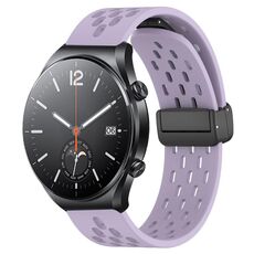 Per Xiaomi MI Watch S1 cinturino in silicone con chiusura magnetica pieghevole da 22 mm (viola)