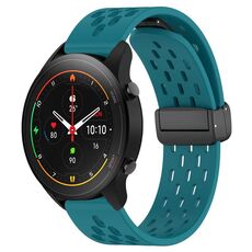 Per Xiaomi MI Watch S1 Pro cinturino in silicone con chiusura magnetica pieghevole da 22 mm (verde nascosto)