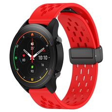 Per Xiaomi MI Watch S1 Pro cinturino in silicone con chiusura magnetica pieghevole da 22 mm (rosso)