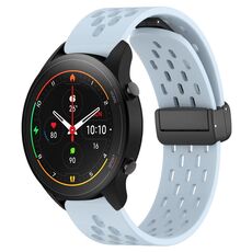 Per Xiaomi MI Watch S1 Pro cinturino in silicone con chiusura magnetica pieghevole da 22 mm (azzurro)