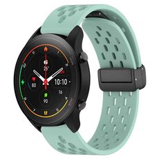 Per Xiaomi MI Watch S1 Pro cinturino in silicone con chiusura magnetica pieghevole da 22 mm (verde acqua)