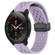 Per Xiaomi MI Watch S1 Pro cinturino in silicone con chiusura magnetica pieghevole da 22 mm (viola)