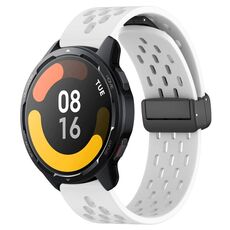 Per Xiaomi Watch S1 Active cinturino in silicone con chiusura magnetica pieghevole da 22 mm (bianco)