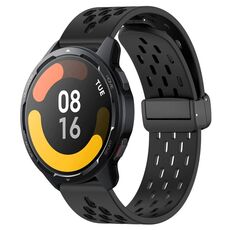 Per Xiaomi Watch S1 Active cinturino in silicone con chiusura magnetica pieghevole da 22 mm (nero)