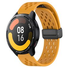 Per Xiaomi Watch S1 Active cinturino in silicone con chiusura magnetica pieghevole da 22 mm (giallo)