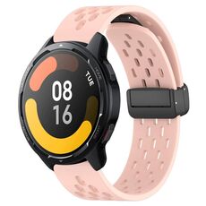 Per Xiaomi Watch S1 Active cinturino in silicone con chiusura magnetica pieghevole da 22 mm (rosa)