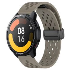 Per Xiaomi Watch S1 Active cinturino in silicone con chiusura magnetica pieghevole da 22 mm (cenere spaziale)