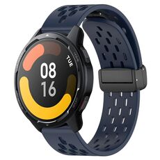 Per Xiaomi Watch S1 Active cinturino in silicone con chiusura magnetica pieghevole da 22 mm (blu notte)