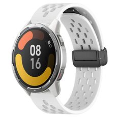 Per Xiaomi MI Watch Color 2 Cinturino in silicone con chiusura magnetica pieghevole da 22 mm (bianco)
