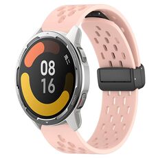 Per Xiaomi MI Watch Color 2 Cinturino in silicone con chiusura magnetica pieghevole da 22 mm (rosa)