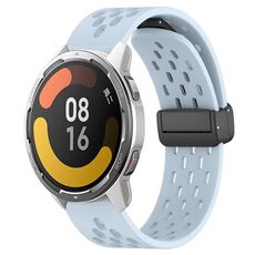 Per Xiaomi MI Watch Color 2 Cinturino in silicone con chiusura magnetica pieghevole da 22 mm (azzurro)