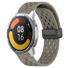 Per Xiaomi MI Watch Color 2 Cinturino in silicone con chiusura magnetica pieghevole da 22 mm (Cenere spaziale)